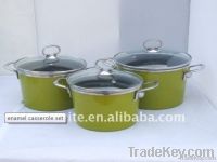 enamel casserole set