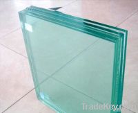 green sandwich glass, white laminated glass