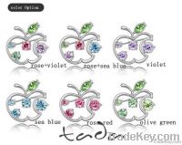Sweet small apple series Austria crystal brooch