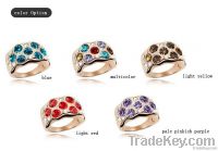 Morning dew series Austria crystal finger ring