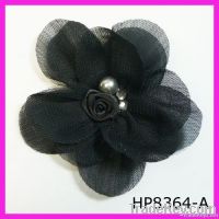 2012 Latest charming chiffon and mesh floral hair accessory