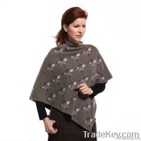 SOJRN women's custom cashmere  reversible poncho