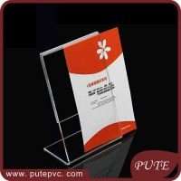 Custom L shape acrylic tent card holder reserved table sign business card holder sign Ticket holder