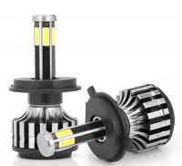 Six sided COB LED car headlights with 360 degree rotating adjustable headlights