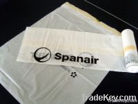 Drawstring garbage bags on roll
