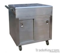 Stainless steel kitchen trolley