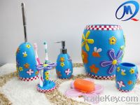 Colorful Cartoon Style Polyresin Bathroom Set