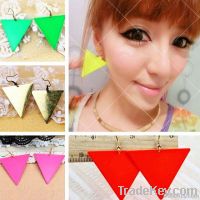 2013 hottest fashion fluorescent light colors huggie drop earrings