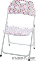 flower printing plastic folding chair