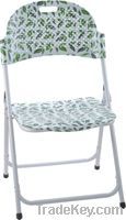 flower printing plastic folding chair