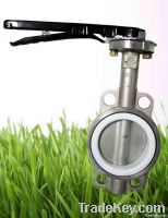 Wafer Stainless Steel Butterfly Valve with PTFE Sea From China