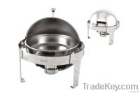 S/S ROUND ROLL TOP CHAFING DISH