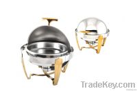 S/S ROUND ROLL TOP CHAFING DISH