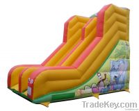 Inflatable dry slide for land use