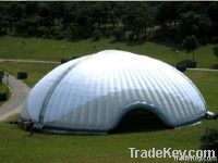 Inflatable dome tent