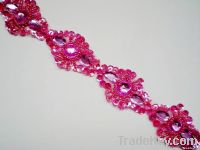 Pink Sequins Beaded Trim Width 3cm (BTEMG105)