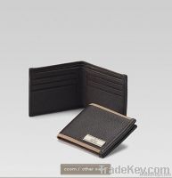 Brown leather men's wallet