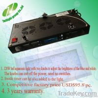 120w LCD timer and dimmable Knobs led reef aquarium lights