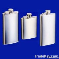 stainless steel leather hip flask