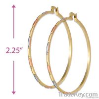 2mm Bangle hoop earrings