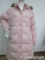 100%polyester fashionable long woman down jacket