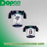 Custom low price hockey shirts, dopoo-DPIJ00 sublimated hockey uniform,ice hockey jersey