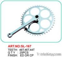 bicycle chain wheel and crank