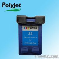 22 remanufactured in cartridge for HP Deskjet 3930/HP Deskjet 3940/HP