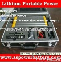 500w Dc/ac Output Lithium Portable Power Bank 110v For Mobile Phone /