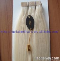 Grade AAAA Remy tape hair extension, 20&#039;&#039;=55cm, color 60#, 100g/pack