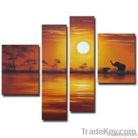 Abstract oil painting craft beautiful landscape