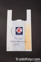 Eco Friendly Customized Logo Print White T-shirt Vest Bag For Supermar
