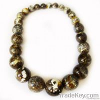 Round amber beads