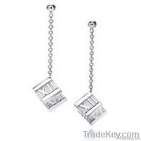 silver pendant earring E177