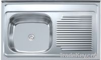 single bowl with drainboard stainless steel sink-YTS8050