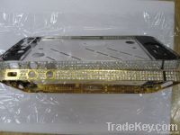 Crystal golden and silver middle frame panel for iphone 4G