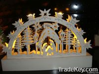 laser-cut plywood light