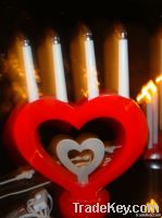 "heart light"/wooden candle light