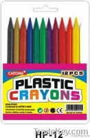 12 pcs hexangular plastic crayon/crayon