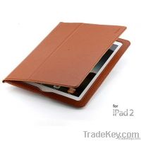 Delicate Top Leather Case with Magnetic Induction Function for ipad 2