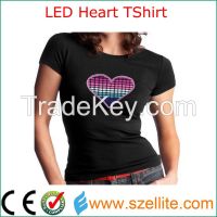 2014 wholesalle price sound active led t shirt custom