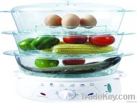 plastic electrical food steamer/steam cooker