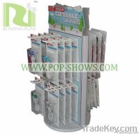 supermarket shelves paper spinner stand with hooks