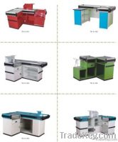 check out counter for supermarket use hooks