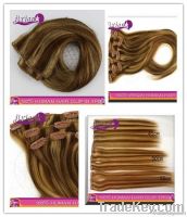 wholesale real human hair clip in hair extension real factory price