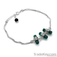925 sterling silver agate bracelet
