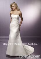 New Stock Cheap Satin Wedding Dress Bridal Dress Size 6/8/10/12/14+++