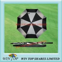 60" black and white nylon golf umbrella