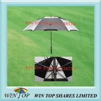 60" black and white nylon golf umbrella