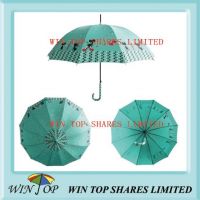 23" Auto Straight Fahionable Green Umbrella